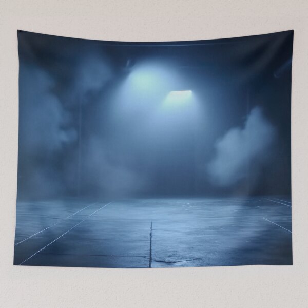 Item preview, empty dark street smoke background designed and sold by Aestheticlanart.
