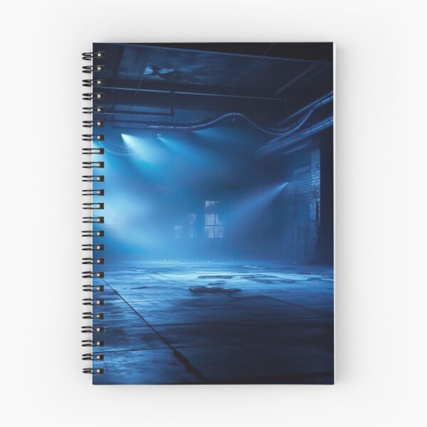Item preview, empty dark street blue lights background designed and sold by Aestheticlanart.