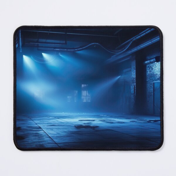 Item preview, empty dark street blue lights background designed and sold by Aestheticlanart.