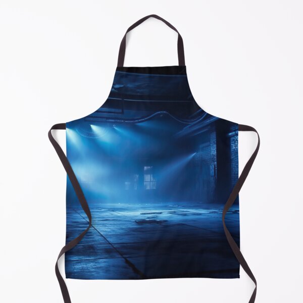 Item preview, empty dark street blue lights background designed and sold by Aestheticlanart.