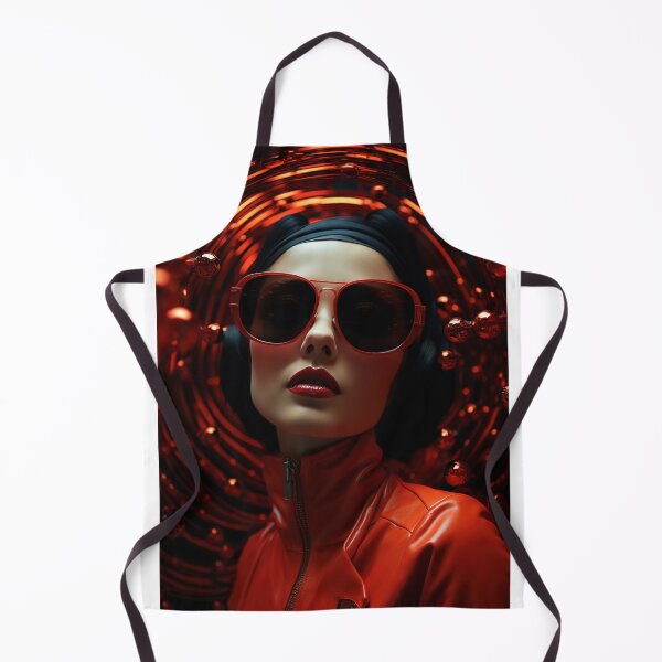Item preview, Art Deco Surrealist Woman with red glass designed and sold by SuperSeries.