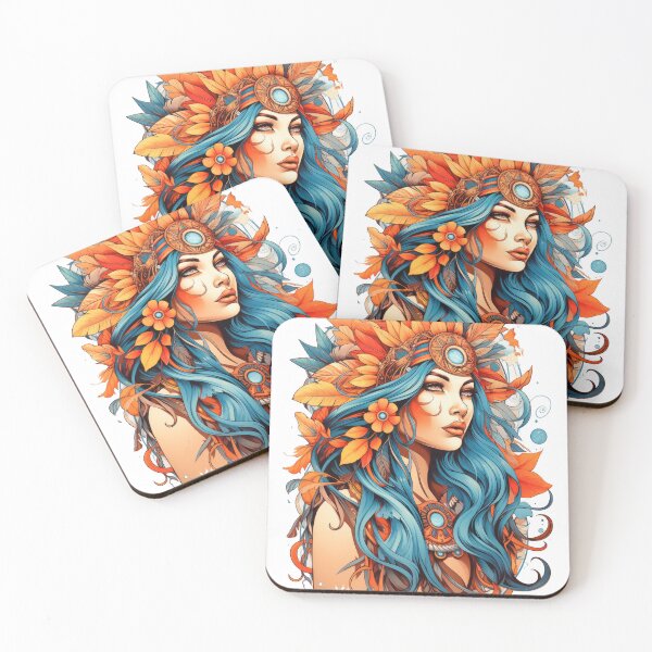 Artikelvorschau, Farbenrausch der Freiheit: Ein lebhaftes Boho-Portrait entworfen und verkauft von PixelPack Design.