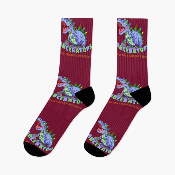 Item preview, School adventures with ABCeratops - Funny dinosaur red purple pink designed and sold by kikidu21.