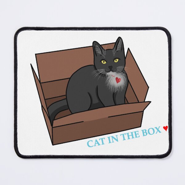 Item preview, Cat in the box funny art designed and sold by PavlineAnne.