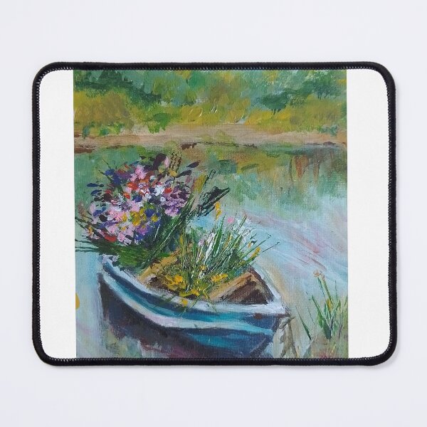 Item preview, A boat with flowers designed and sold by julijanaart.