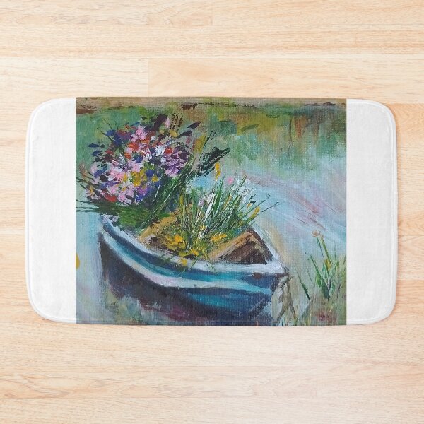 Item preview, A boat with flowers designed and sold by julijanaart.