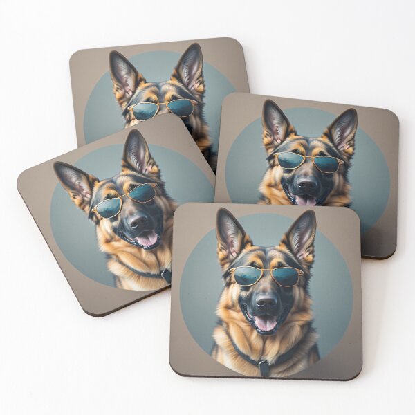 Item preview, Cool German Shepherd In Blue Shades designed and sold by GSDDESIGNMERCH.