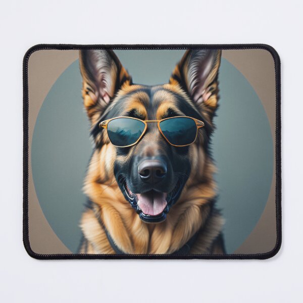 Item preview, Cool German Shepherd In Blue Shades designed and sold by GSDDESIGNMERCH.