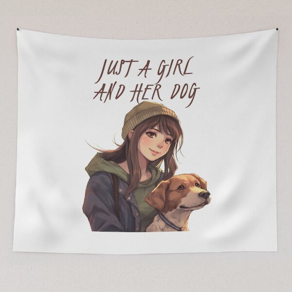 Item preview, Just a girl and her dog designed and sold by go-go-designs.
