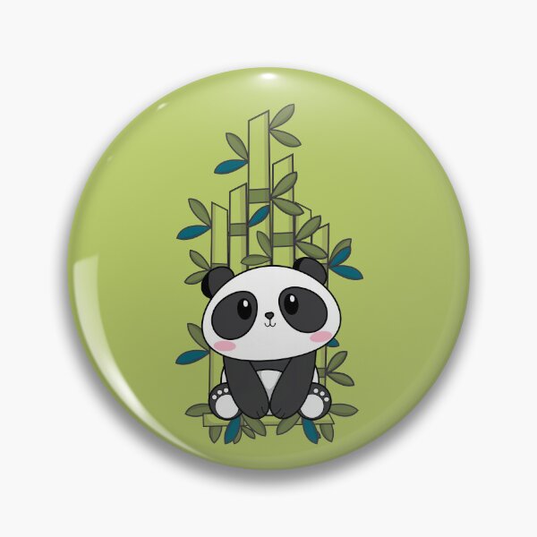 Item preview, Cute Kawaii Panda with Bamboo designed and sold by Nemesi-Artwork.