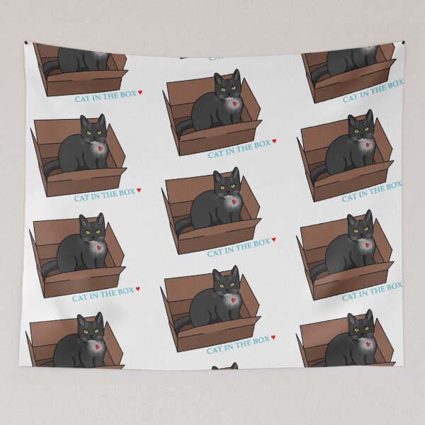 Item preview, Cat in the box funny art designed and sold by PavlineAnne.