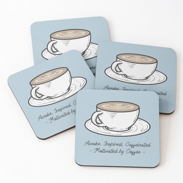 Item preview, Awake, Inspired, Caffeinated - Motivated by Coffee  designed and sold by TropicalDesigna.