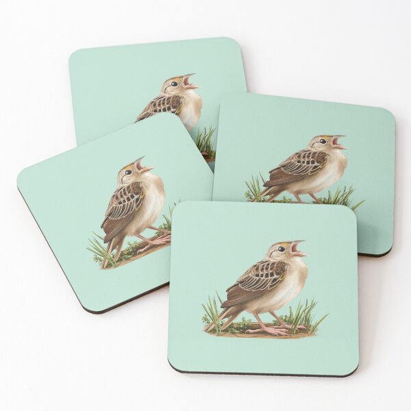 Item preview, Grasshopper Sparrow Bird Singing on the Ground designed and sold by Nick Garnhart.