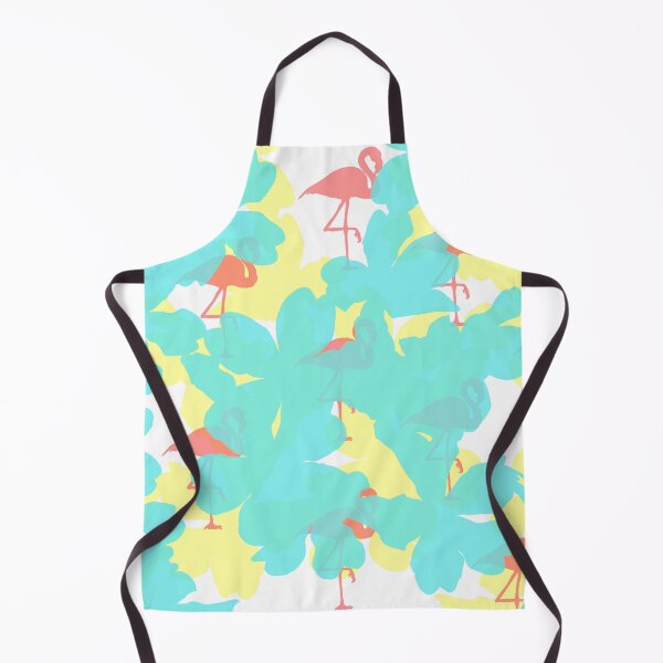 Item preview, Light blue and yellow primrose flowers and flamingo designed and sold by by-jwp.