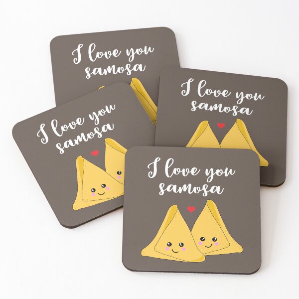 Item preview, I Love You Samosa Funny Indian Food Quote designed and sold by HotHibiscus.