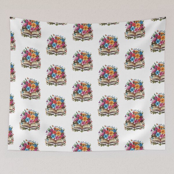 Item preview, Libro abierto con flores silvestres, estética del libro designed and sold by ArtFromBeyond.