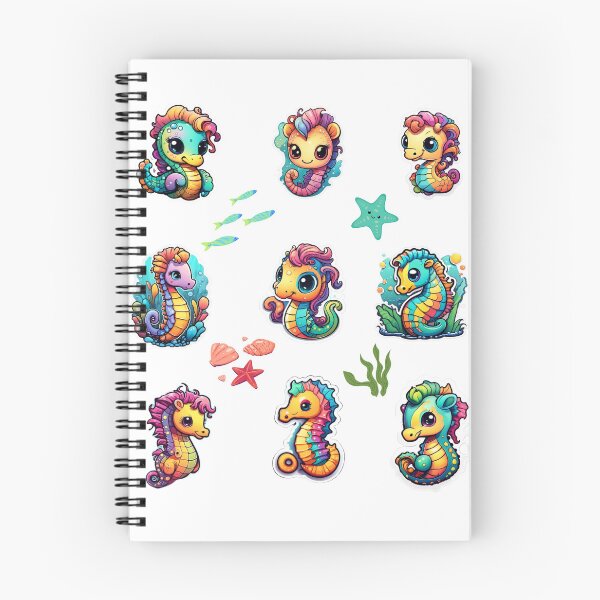 Item preview, Ilustraciones lindas del caballito de mar designed and sold by HanaiPrint.