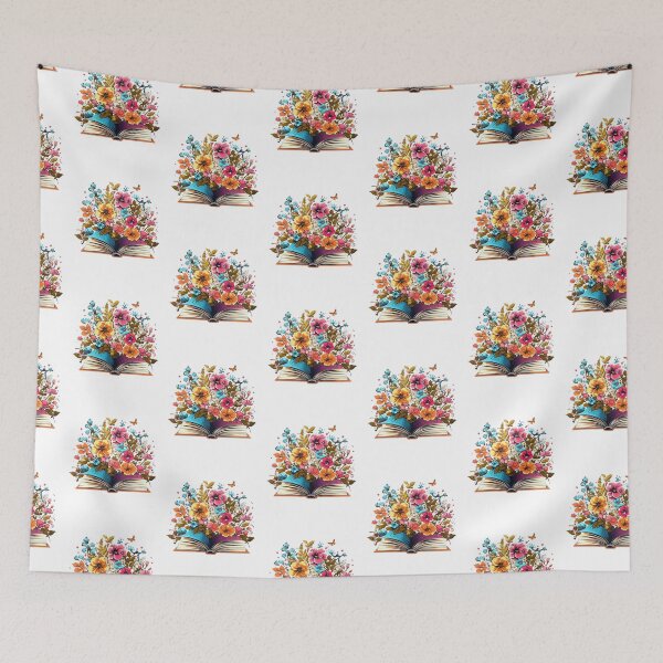 Item preview, Open Book with Wild Flowers Book Aesthetic designed and sold by ArtFromBeyond.