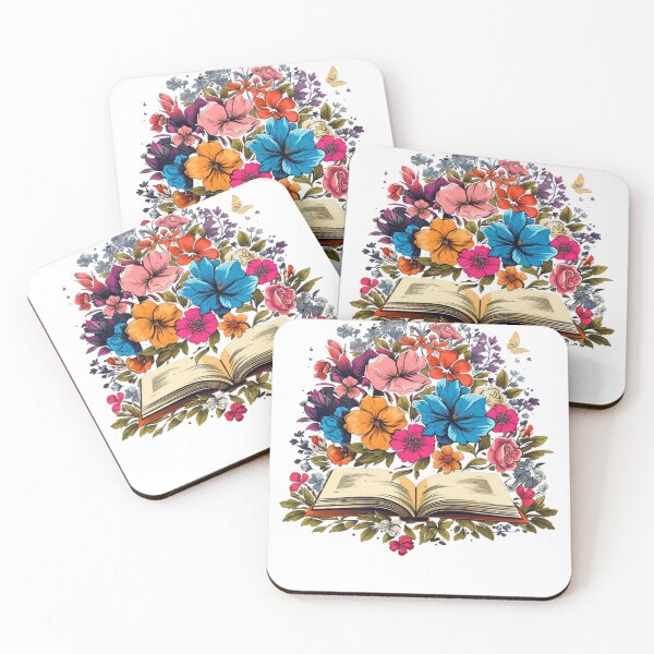 Item preview, Open Book with Wild Flowers Book Aesthetic designed and sold by ArtFromBeyond.