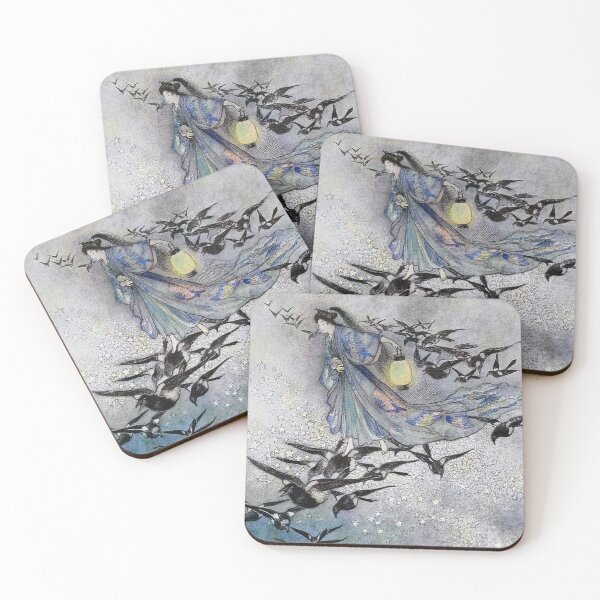 Item preview, Flying Woman with Birds designed and sold by tomorrowsart.