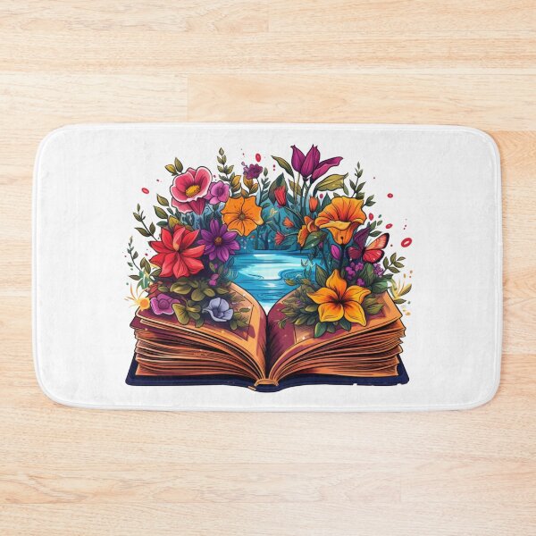 Item preview, Open Book with Wild Flowers Book Aesthetic designed and sold by ArtFromBeyond.