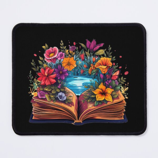 Item preview, Open Book with Wild Flowers Book Aesthetic designed and sold by ArtFromBeyond.