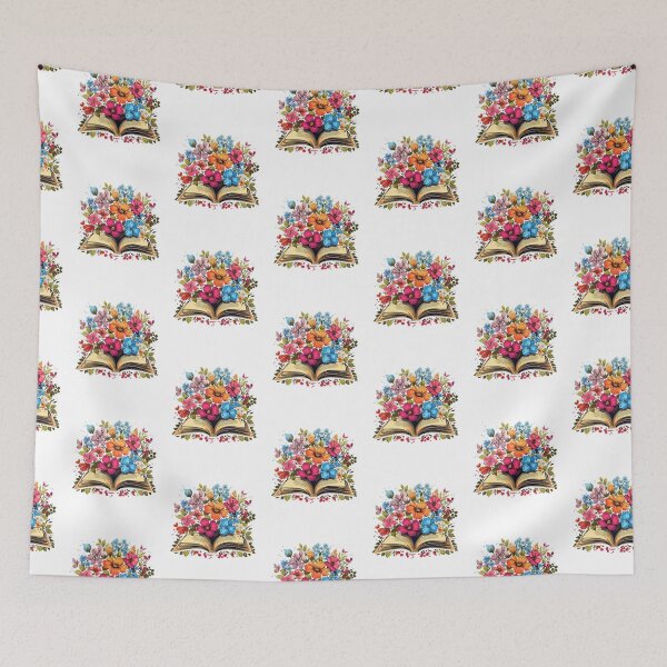 Item preview, Libro abierto con flores silvestres, estética del libro designed and sold by ArtFromBeyond.
