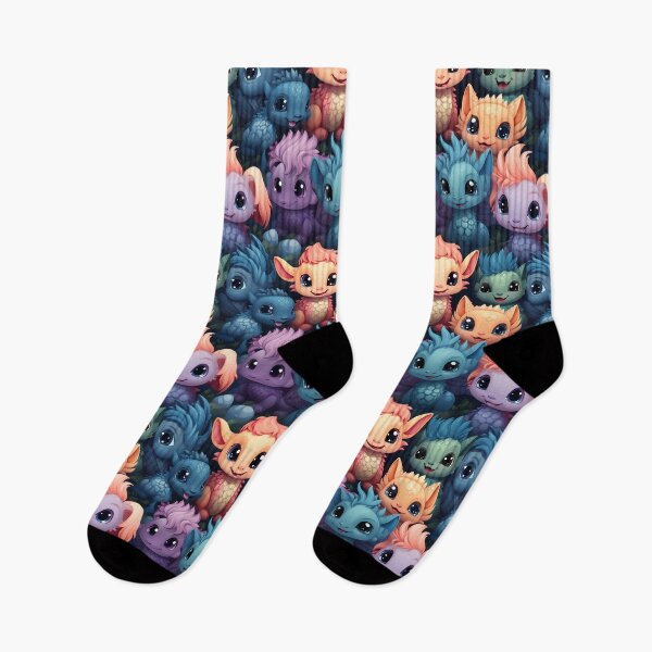 Artikelvorschau, Smiley-Kawaii-Drachen; Niedliche bunte Babydrachen entworfen und verkauft von TheMerch-er.