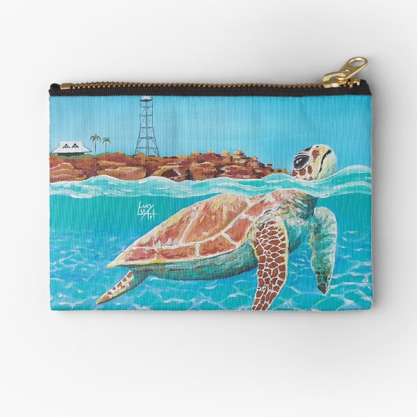 Sea Turtle Turquoise Water Zipper Pouch