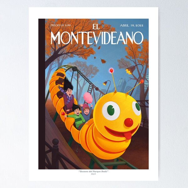 Abril "Gusano del Parque Rodó" Póster