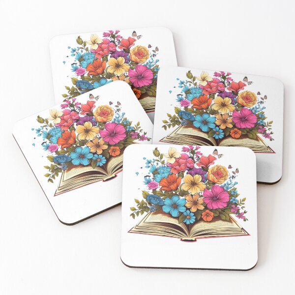 Item preview, Open Book with Wild Flowers Book Aesthetic designed and sold by ArtFromBeyond.