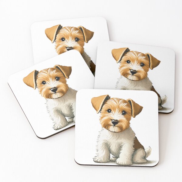 Item preview, Copy of Cute Dogs, Wire-fox-terrier, Room Decor, Set of Art Prints, Puppies Art, Art Prints, designed and sold by ArchieDid.