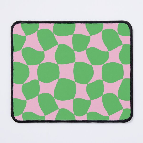 Aperçu de l'œuvre Oh Happy Day Damier ondulé rose et vert créée et vendue par bethmcmillian.