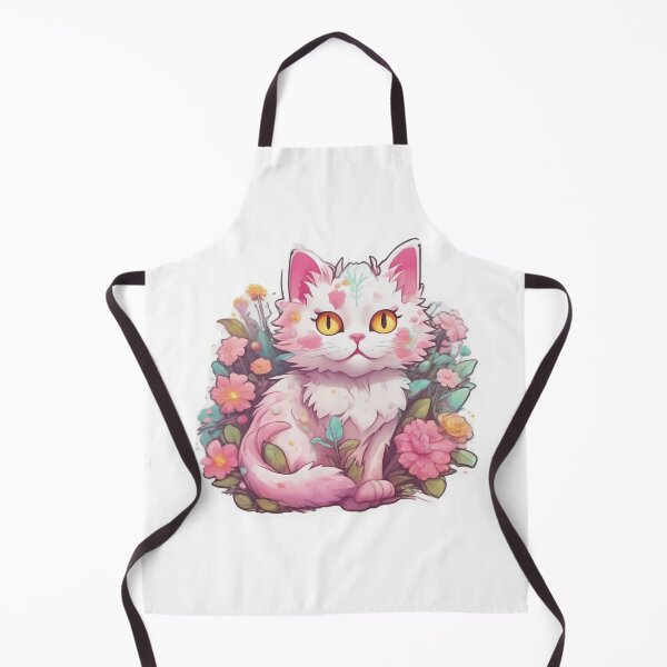 Item preview, Floral Whiskers - Cute Cat with Flowers designed and sold by PretoLuz.
