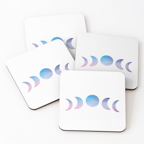 Item preview, Pastel watercolour phases of the moon designed and sold by AmyJStickers.