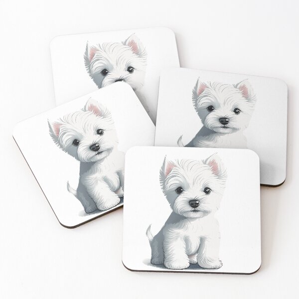 Item preview, Cute Dogs, West-highland-white-terrier, Room Decor, Set of Art Prints, Puppies Art, Art Prints, designed and sold by ArchieDid.