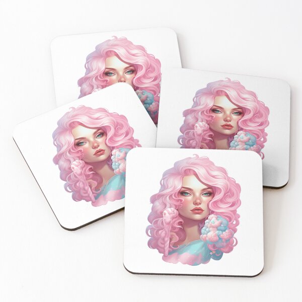 Item preview, Beauty pink hair girl sugar design designed and sold by SmileshareShop.