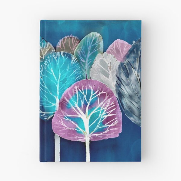 Item preview, Bosque de árboles estilizados azul y morado designed and sold by MouseCatty.
