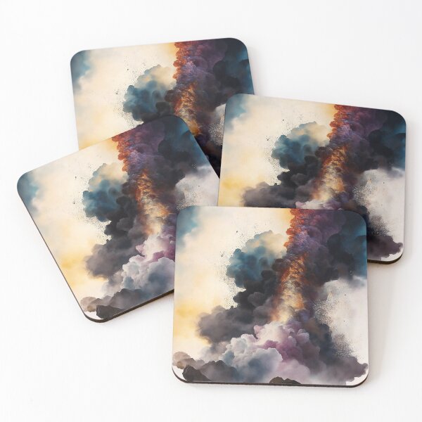 Item preview, An active Volcano, Colorful smoke designed and sold by SimpleWallArt.