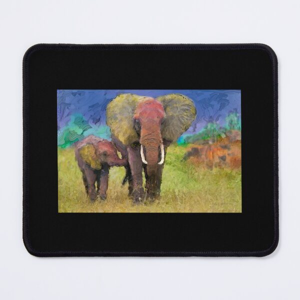 Item preview, Mother and Baby African Elephants on grassland Long  designed and sold by galvinbaker.