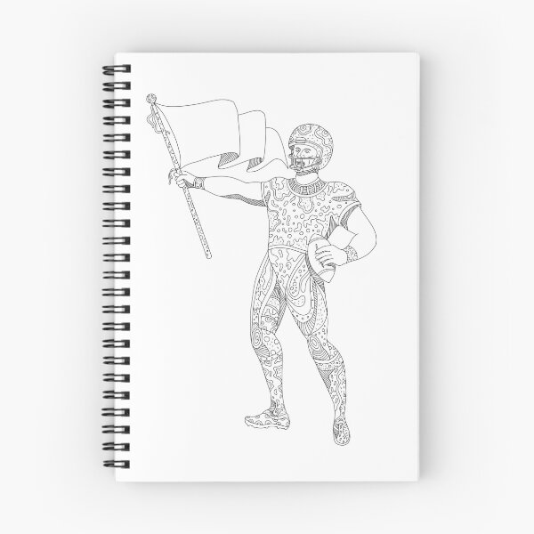 Item preview, Quarterback Holding Flag Doodle designed and sold by patrimonio.