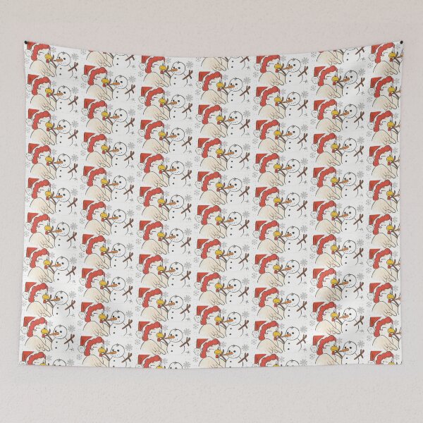 Item preview, Christmas chicken with snowman and snowflakes designed and sold by Anmioma.