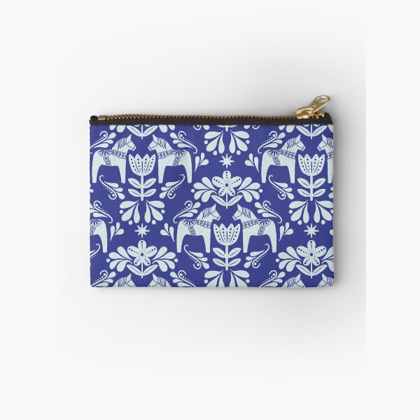 Item preview, Folk Art Dala Horse - Cobalt Blue and Cream designed and sold by Paige Brady Design.