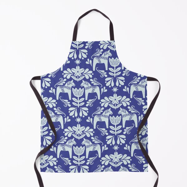 Item preview, Folk Art Dala Horse - Cobalt Blue and Cream designed and sold by Paige Brady Design.