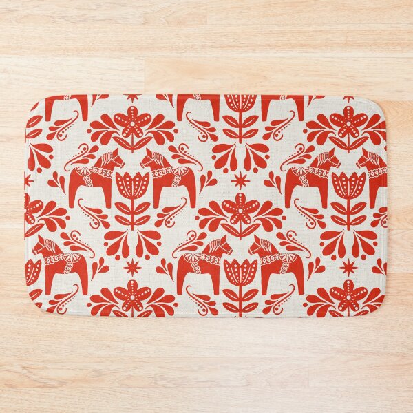 Item preview, Folk Art Dala Horse - Cream and Red designed and sold by Paige Brady Design.