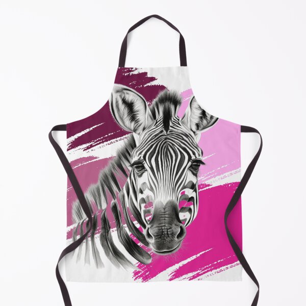Item preview, Pink Ombré Zebra Portrait designed and sold by CardsandCanvas.
