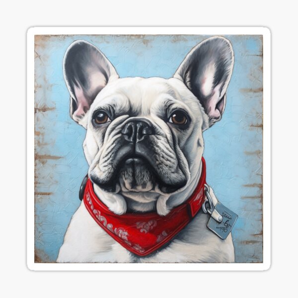 Sticker for Sale mit Stilvolle französische Bulldogge von SimplyScene