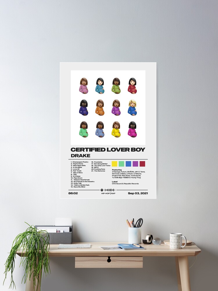 Certified Lover Boy by Drake Album Poster Poster