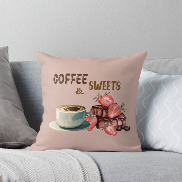 Item preview, Coffee and Sweets. Coffee and sweets. Black watercolour coffee mug in retro style with chocolate and strawberry dessert on a white background. Shop poster design, label, sketch drawing. Sweet food. designed and sold by Anastasiia Yurevych.