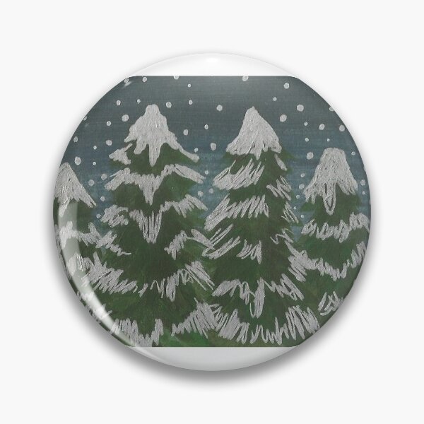 Item preview, Snow-covered fir trees at night designed and sold by Anmioma.